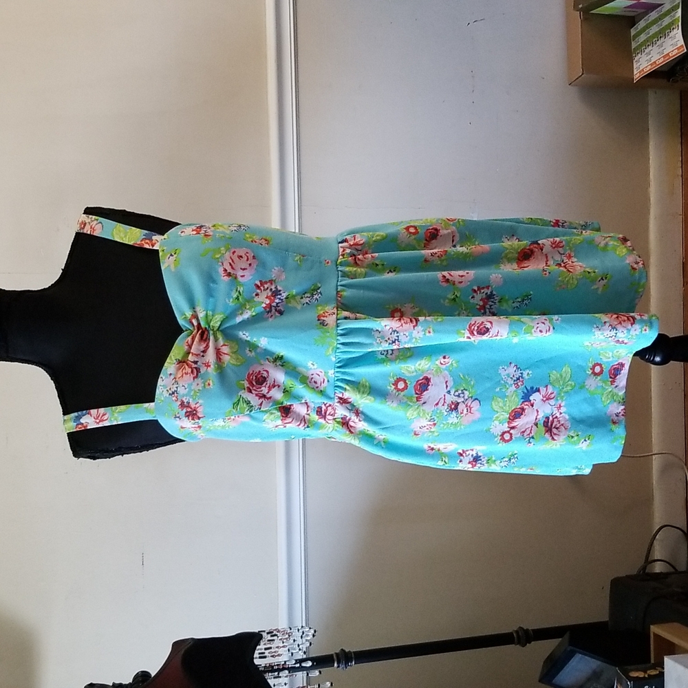 Blue floral dress